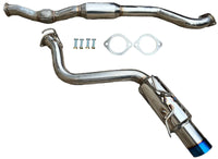 Performance Exhaust Blue Burnt Single Outlet FITS 08+ Subaru WRX + STi Hatchback