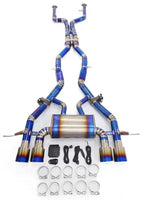 4 Inch Quad Burnt Tip Titanium Exhaust for 2019+ M3 M4 G80 G82 S58 3L Twin Turbo