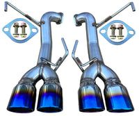 Axle Back Exhaust No MUFFLER BURNT 3.5" Quad TIPS FOR 2015-2020 WRX 2.0 STI 2.5L