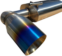 BURNT TIP DUAL CAT BACK EXHAUST 3.5" TIPS MUFFLERS FOR 04-11 RX8 RX-8 Rotary 1.3
