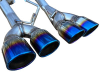 Axle Back Exhaust No MUFFLER BURNT 3.5" Quad TIPS FOR 2015-2020 WRX 2.0 STI 2.5L
