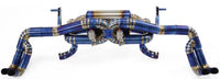 Blue Titanium Catback Exhuast System fits 07-15 Audi R8 4.2L V8 X-PIPE Quad Tips