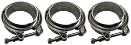 3 3.5" Inch Steel V Band VBand V-Band Clamp 6 Flanges Turbo Exhaust Outlet Pipe