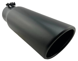 Diesel Black Stainless Steel Bolt On Exhaust Tip 4" Inlet - 5" Outlet - 15" Long