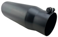 Diesel Black Stainless Steel Bolt On Exhaust Tip 4" Inlet - 5" Outlet - 15" Long