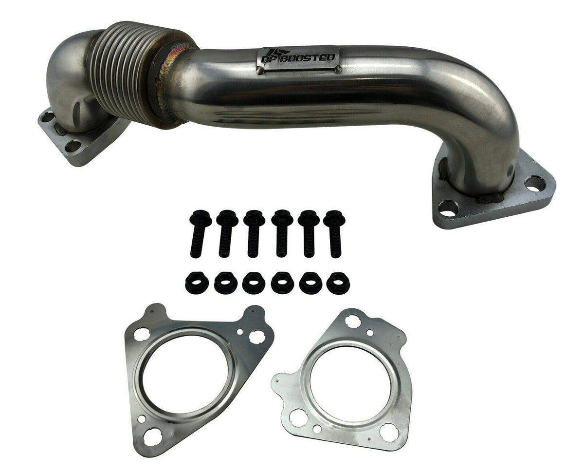 Drivers Side Up-Pipe w/Gasket Bolts + Nuts for LB7 LLY LBZ LMM LML 6.6 ...