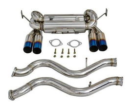 Hi FLow Dual 2.5" Exhaust System + 3" Quad Burnt Tips for 2008-13 M3 E90 E92 E93