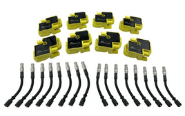 8 Ignition Coils & Plug Wires for C43 C55 C63 CL55 CLK55 CLS55 E55 G55 ML55 AMG