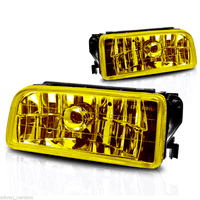 92-99 BMW E36 M3 3 Series Fog Lights Front Bumper Lamps Yellow Glass Lens PAIR