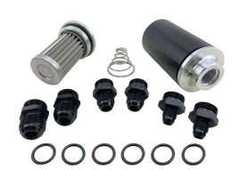 58mm Inline Fuel Filter AN6 AN8 AN10 100 Micron Reusable Element Universal E85