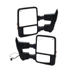 08-15 Ford F250 Super Duty Towing Power Heated Mirrors Turn Signal Pair Set Side