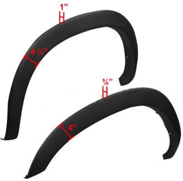 Black Factory Style Fender Flares Fits 2002-2008 Dodge Ram 1500 2500 3500