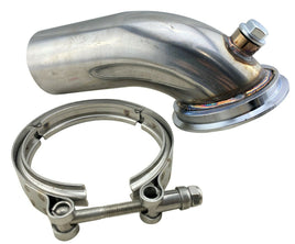 Stainless Downpipe Elbow 90° for Holset Turbo HY35 HE351 VBand Flange Clamp 4"