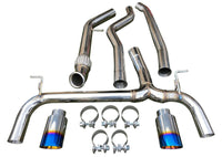 Dual Exhaust w/ Angle Cut Burnt Tips for F30 F32 F36 N55 335i 435i xDrive Turbo