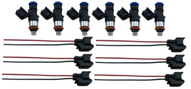 6 - 62LB 650cc N54 N55 Fuel Injectors EV6 Plugs for Aftermarket Intake Manifolds