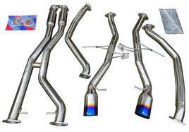 Dual Exhaust System Burnt Tips for 2007-2010 335i E90 E92 E93 N54 Twin Turbo RWD