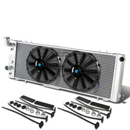 3-Row Full Aluminum Racing Radiator+2X 10"Fan Fits 91-01 Cherokee Comanche I4/I6