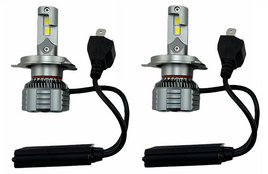 LED Headlights Set H4 HB2 9003 Hi + Low Beams 6000K Super White Head Lamp Bulbs