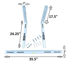 Outdoor Mounting Bracket for Ductless Mini Split AC Heat Pump Systems 9k-36k BTU