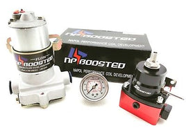 14PSI High Flow Electric Fuel Pump 140GPH Universal Regulator & Pressure Gauge