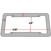 Plastic Carbon Fiber Style License Plate Frames For Front & Rear Braket 2pc Set