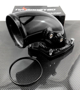 Black 90 Degree Air Inlet Diesel Intake Elbow with Gasket and Bolts Fits 2003-2007 Ford 6.0L Powerstroke
