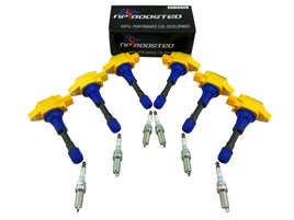 6 Pack Ignition Coils for Nissan GTR R35 VR38DETT GT-R & NGK Spark Plugs 93026