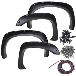 4PC Fender Flares Set Pocket Rivet Style for 2002-2008 Dodge Ram 1500 2500 3500