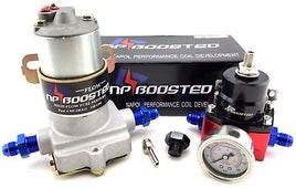 NEW Inline 140GPH Universal Electric Fuel Pump w/ Regulator & Pressure Gauge AN6